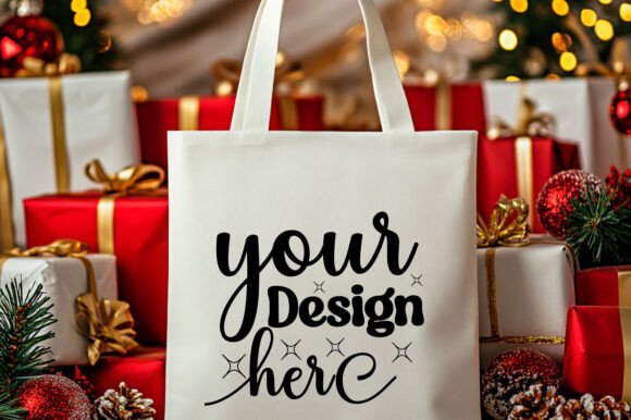 Christmas Tote Bag Mockup 38: Graphics for Product Mockups