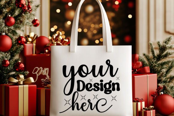 Christmas Tote Bag Mockup 42: Graphics for Product Mockups