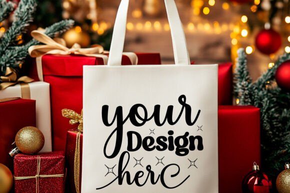 Christmas Tote Bag Mockup 62 Graphics Review