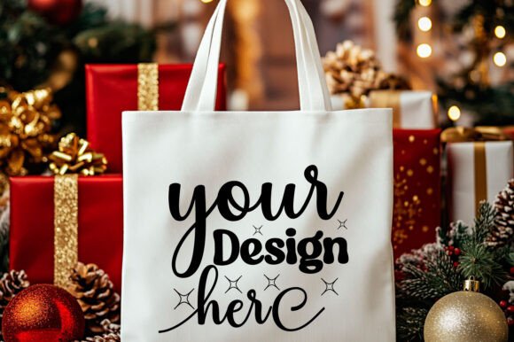 Christmas Tote Bag Mockup 67: Graphics & Product Mockups