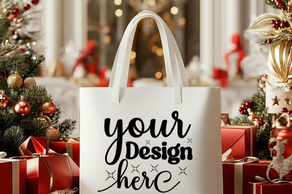 Graphics: Product Mockups for Christmas Tote Bag Mockup 89