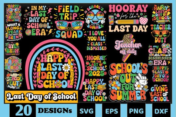 Last Day of School SVG Bundle: Graphics for Crafts
