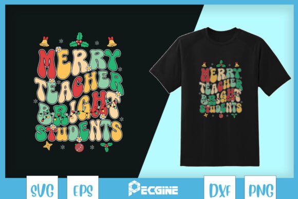 Merry Teacher Graphics for T-Shirt Designs