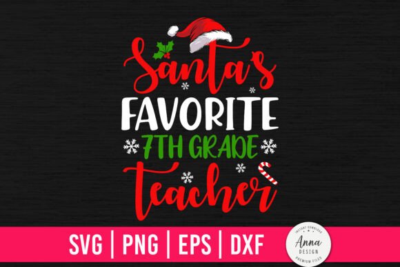 Santa's Favorite Teacher Graphics & Print Templates