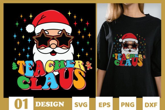 Teacher Claus Graphics for T-Shirt Designs