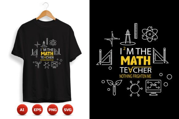 Teacher T-shirt Design 08: Graphics & Print Templates